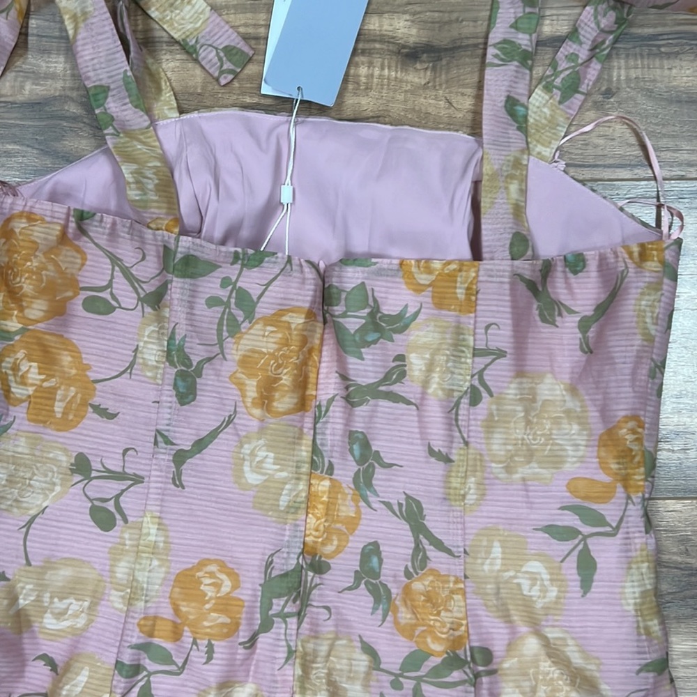 FINDERS KEEPERS | Petal Rose mini dress dusty pink floral - Picture 5 of 5